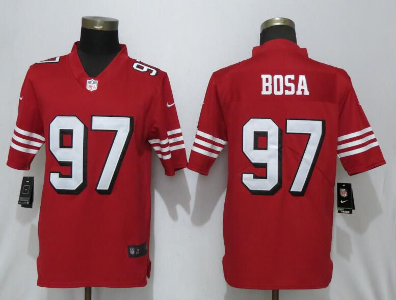 Men San Francisco 49ers #97 Bosa Red Nike Color Rush Vapor Untouchable Limited Player NFL Jerseys